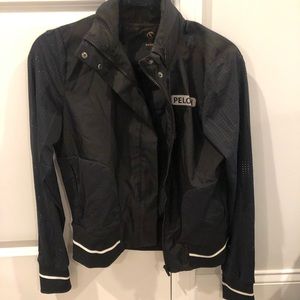 small peloton shape bomber jacket